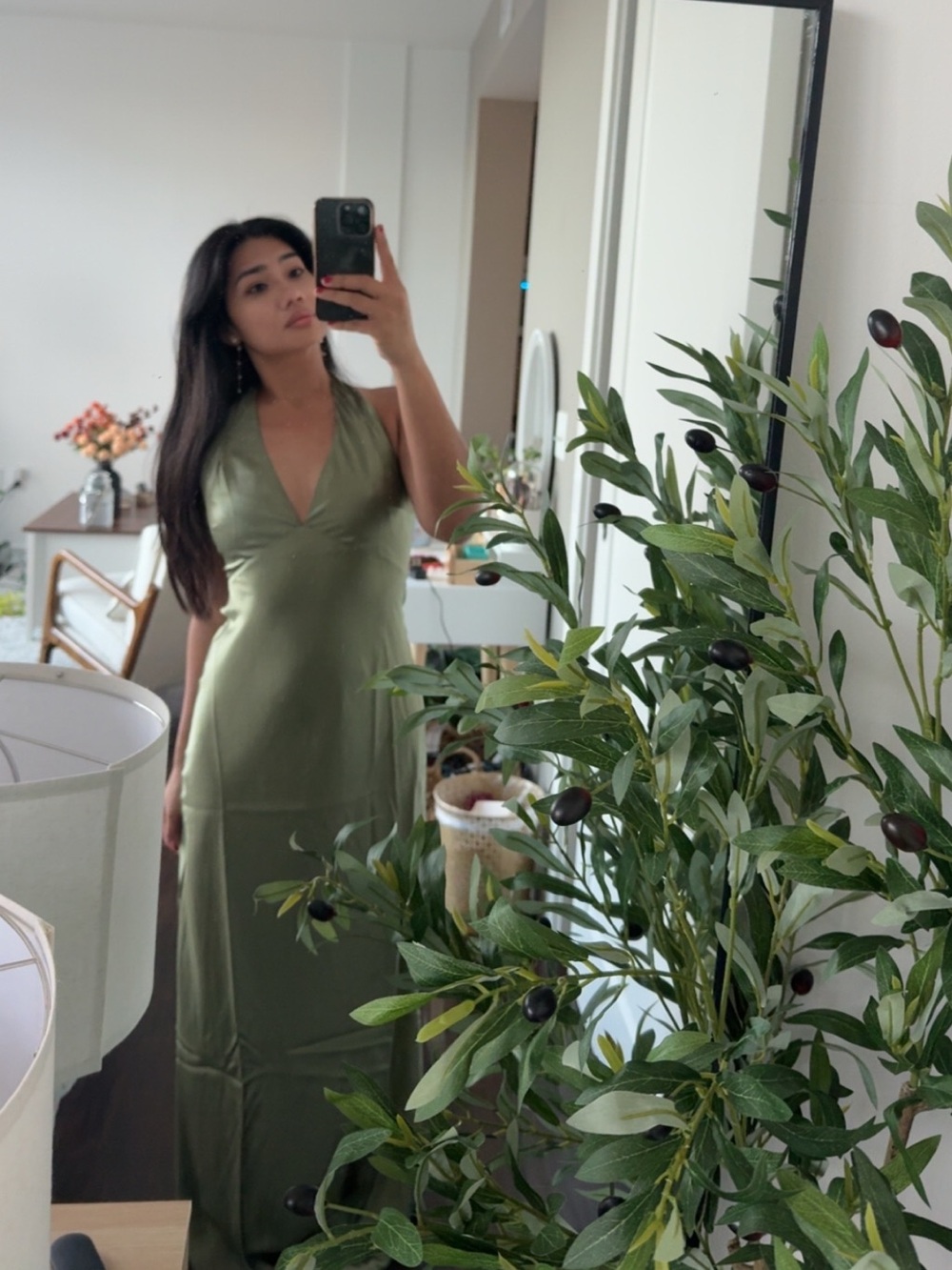 Reformation Daniela Silk Halter Maxi Dress - Picture 8 of 8